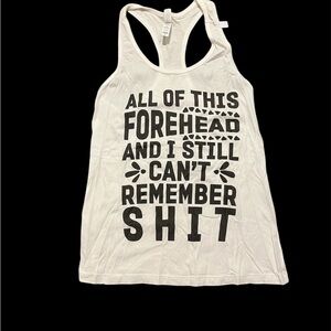 White Graphic Women's Tank Top